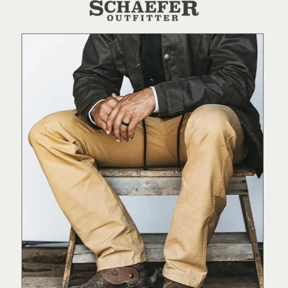 SCHAEFER MEN'S RANCH HAND 5 POCKET BOOT CUT DUNGAREES SZ 38 x 32